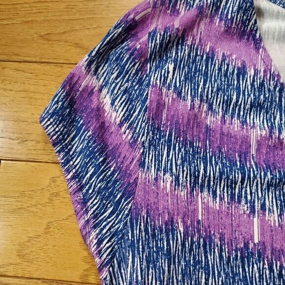 💚Mercer & Madison Purple & Blue Faux Wrap Around Dress XLarge - Picture 3 of 8